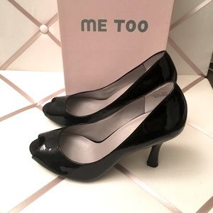 Me Too peep toe patent shoe.
